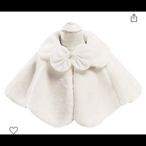 Faux fur Cape- perfect for Communion season!